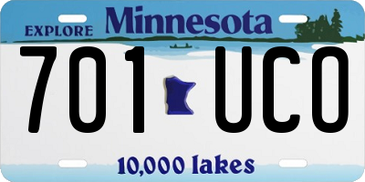 MN license plate 701UCO