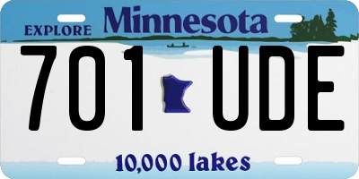 MN license plate 701UDE