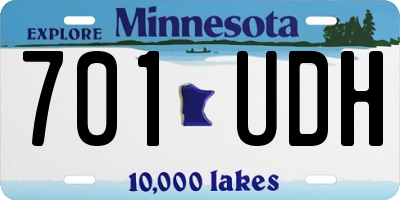 MN license plate 701UDH