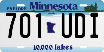 MN license plate 701UDI