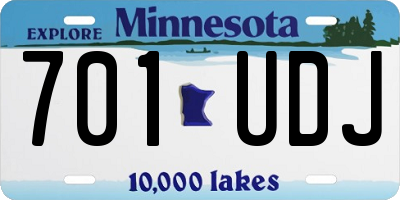 MN license plate 701UDJ