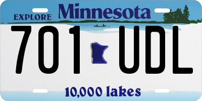 MN license plate 701UDL