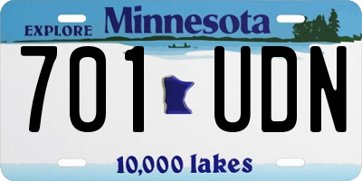 MN license plate 701UDN