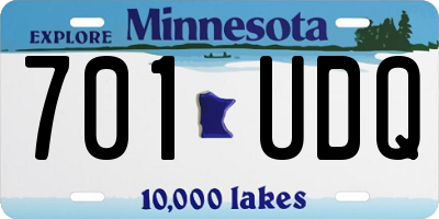 MN license plate 701UDQ