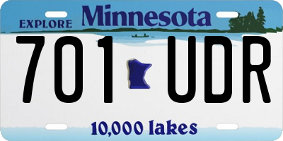 MN license plate 701UDR