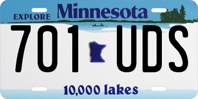 MN license plate 701UDS