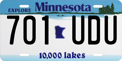 MN license plate 701UDU