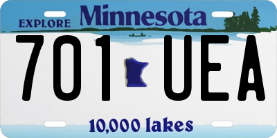 MN license plate 701UEA