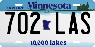 MN license plate 702LAS