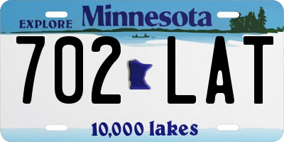 MN license plate 702LAT