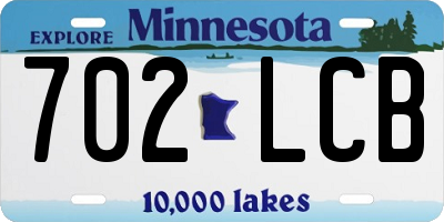 MN license plate 702LCB