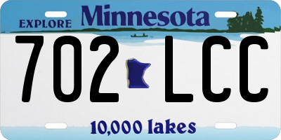 MN license plate 702LCC