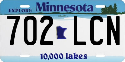 MN license plate 702LCN