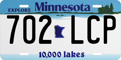 MN license plate 702LCP