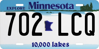 MN license plate 702LCQ