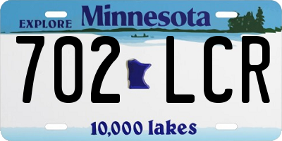 MN license plate 702LCR