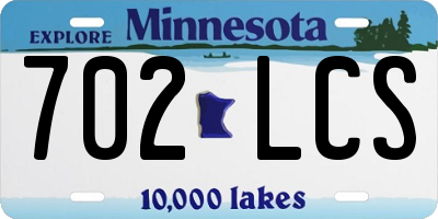 MN license plate 702LCS