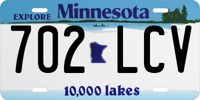 MN license plate 702LCV