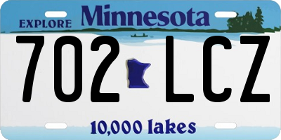 MN license plate 702LCZ