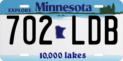 MN license plate 702LDB