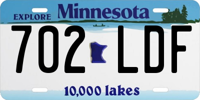 MN license plate 702LDF