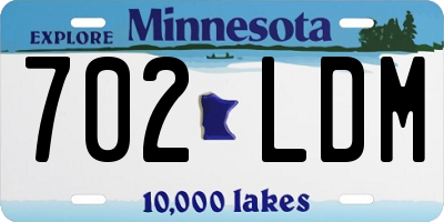 MN license plate 702LDM