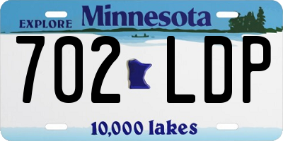 MN license plate 702LDP