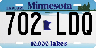 MN license plate 702LDQ