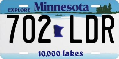 MN license plate 702LDR