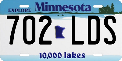MN license plate 702LDS