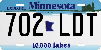MN license plate 702LDT