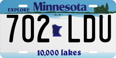 MN license plate 702LDU