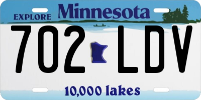 MN license plate 702LDV
