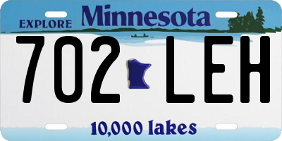 MN license plate 702LEH