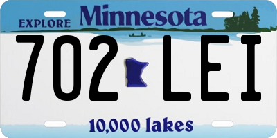 MN license plate 702LEI