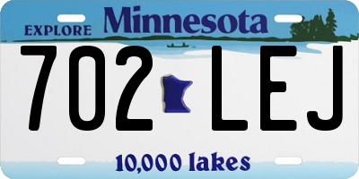 MN license plate 702LEJ