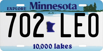 MN license plate 702LEO