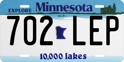 MN license plate 702LEP