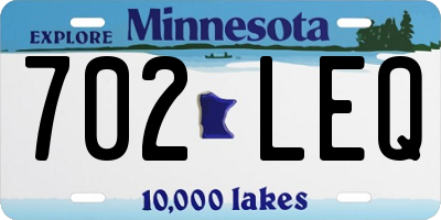 MN license plate 702LEQ