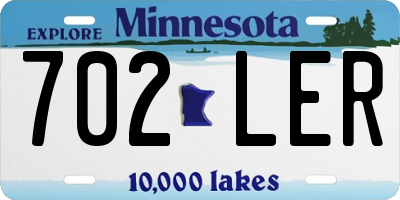 MN license plate 702LER