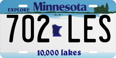 MN license plate 702LES