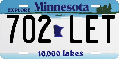 MN license plate 702LET