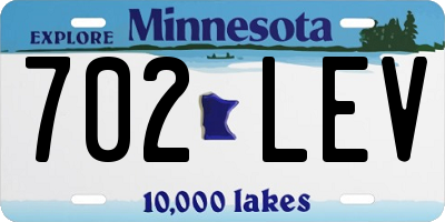 MN license plate 702LEV