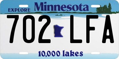 MN license plate 702LFA