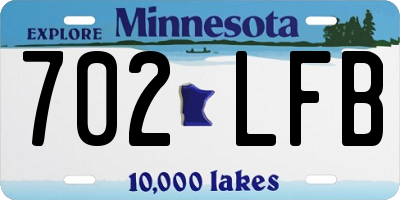 MN license plate 702LFB