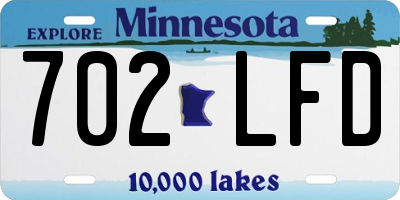 MN license plate 702LFD
