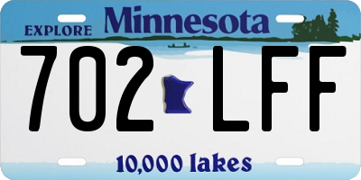 MN license plate 702LFF