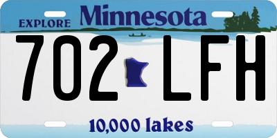 MN license plate 702LFH