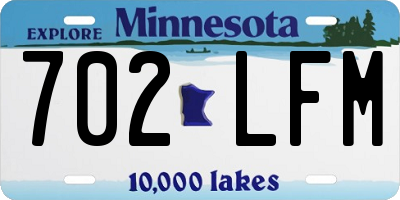 MN license plate 702LFM