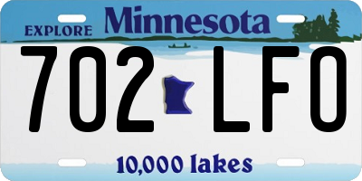MN license plate 702LFO